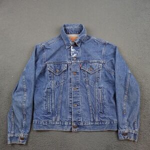 Vintage Levis Jacket Mens Large Blue Denim Trucker Type 3 Made USA 70506 80s